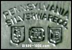 Pennsylvania Silverware Co., man, scales, liberty bell